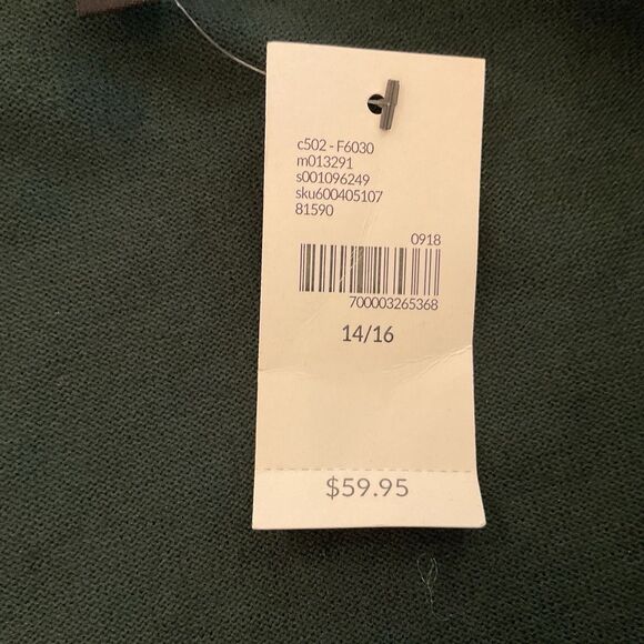 Lane Bryant Off Shoulder Balloon Sleeve Knit Top Green Plus Size 14/16 NWT - Picture 4 of 7